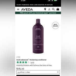 Brand New! Aveda Invati Thickening Conditioner